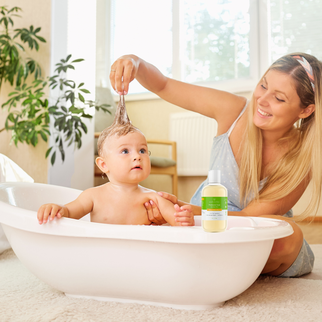 Melabebe Organic Baby Wash - Kids Eczema Body Wash Toddler Shampoo and Body Wash, Natural Baby Shampoo, Baby Sensitive Skin Body Wash, Kids Soap and Body Wash, Hypoallergenic Baby Wash - 8oz